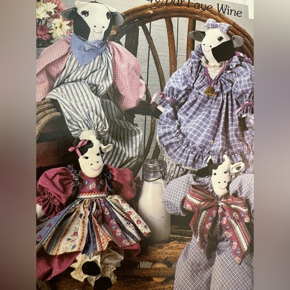 Vintage McCall’s Crafts Country Cows Pattern 621 UNUSED UNCUT - Picture 2 of 5